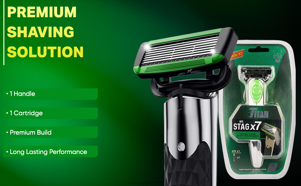 Mr. Stag Titan7 Sweden Stainless Steel Blade Shaving Razor for Men (Pack 1) detail